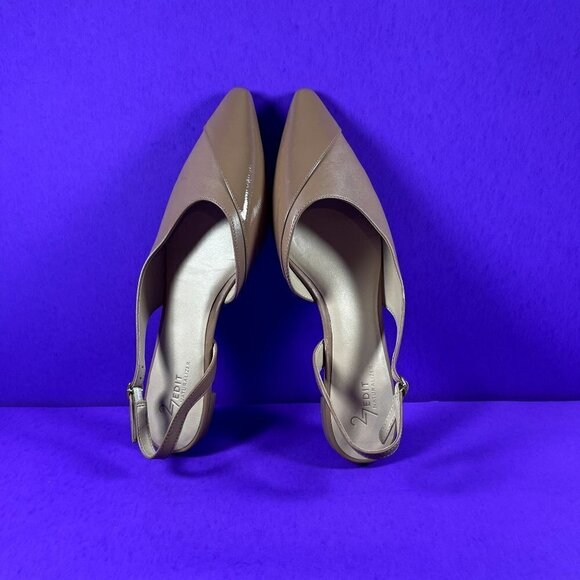 Naturalizer 27 EDIT‎  Brown Leather Makenna Slingback Flat Shoe Size 11 NWOT - Picture 5 of 10